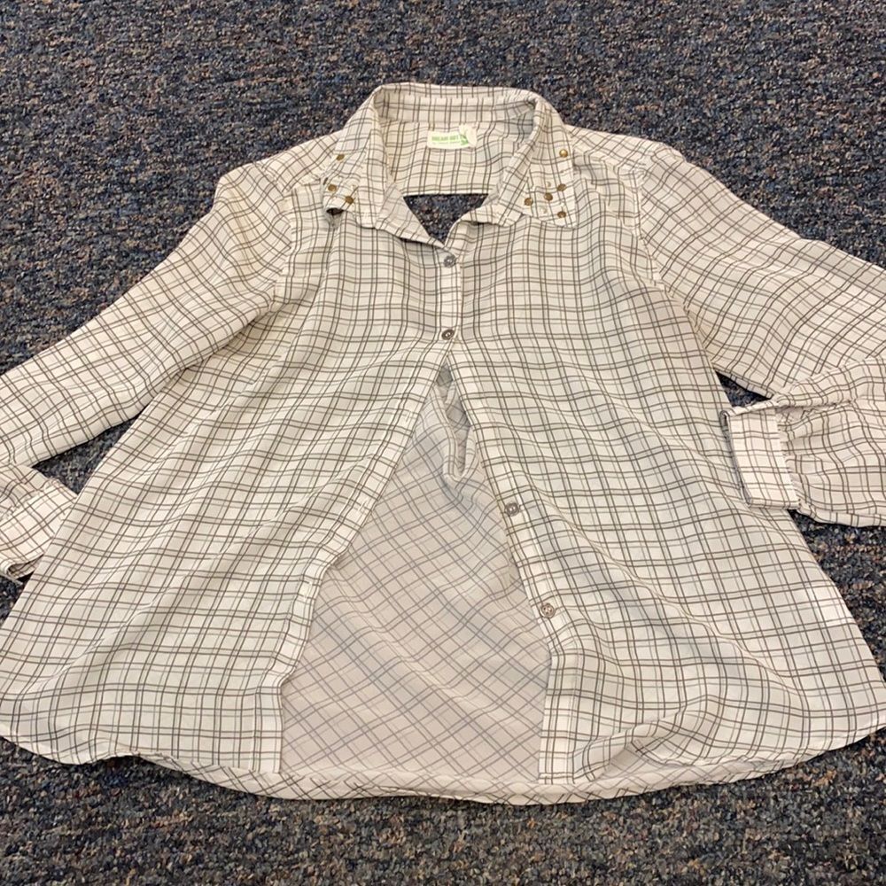 Selena Gomez Stripped button Down Top sz. L